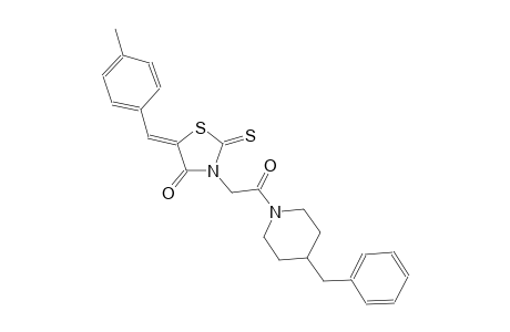 4-thiazolidinone, 5-[(4-methylphenyl)methylene]-3-[2-oxo-2-[4-(phenylmethyl)-1-piperidinyl]ethyl]-2-thioxo-, (5Z)-