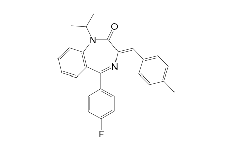 (Z)-5-(4-fluorophenyl)-1-isopropyl-3-(4-methylbenzylidene)-1H-benzo[e][1,4]diazepin-2(3H)-one