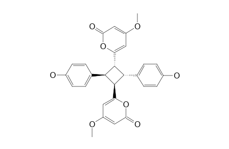 ACHYRODIMER-A;8,8'-DI-(12-HYDROXYPHENYL)-7,7'-DI-[6-(4-METHOXY-2-PYRONYL)]-CYClOBUTANE