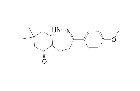 6H-1,2-benzodiazepin-6-one, 1,4,5,7,8,9-hexahydro-3-(4-methoxyphenyl)-8,8-dimethyl-