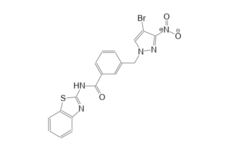 N-(1,3-benzothiazol-2-yl)-3-[(4-bromo-3-nitro-1H-pyrazol-1-yl)methyl]benzamide