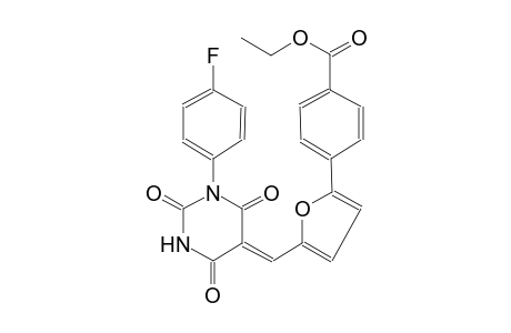 ethyl 4-{5-[(Z)-(1-(4-fluorophenyl)-2,4,6-trioxotetrahydro-5(2H)-pyrimidinylidene)methyl]-2-furyl}benzoate