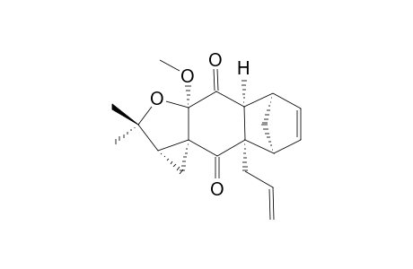 #3;(1ARS,3ASR,4ARS,5SR,8RS,8ASR,9ASR)-3A-METHOXY-2,2-DIMETHYL-8A-(PROP-2-ENYL)-1A,2,5,8-TETRAHYDRO-1H-5,8-METHANO-CYCLOPROPA-[C]-NAPHTHO-[2.3-B]-FURAN-4,9