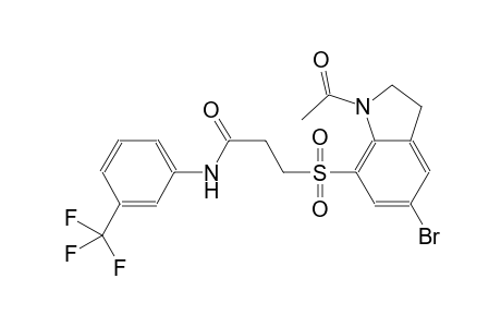 propanamide, 3-[(1-acetyl-5-bromo-2,3-dihydro-1H-indol-7-yl)sulfonyl]-N-[3-(trifluoromethyl)phenyl]-