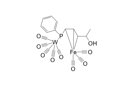 {1-[(Pentacarbonyl-tungsten)phenyl-phospha]-4-methyl-4-hydroxybutadiene} - (tricarbonyl-iron)