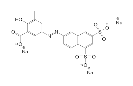 Benzoic acid, 5-[(5,7-disulfo-2-naphthalenyl)azo]-2-hydroxy-3-methyl, trisodium salt