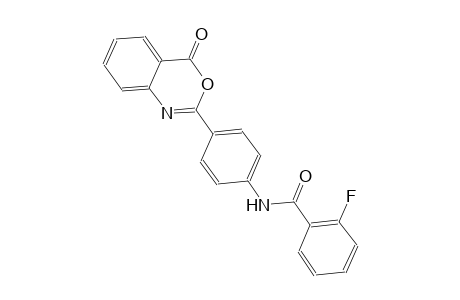 benzamide, 2-fluoro-N-[4-(4-oxo-4H-3,1-benzoxazin-2-yl)phenyl]-