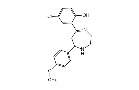 4-CHLORO-2-[7-(p-METHOXYPHENYL)-2,3,6,7-TETRAHYDRO-1H-1,4-DIAZEPIN-5-YL]PHENOL