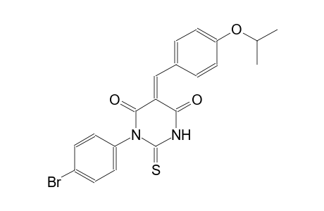 (5E)-1-(4-bromophenyl)-5-(4-isopropoxybenzylidene)-2-thioxodihydro-4,6(1H,5H)-pyrimidinedione