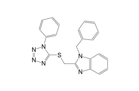 1H-benzimidazole, 1-(phenylmethyl)-2-[[(1-phenyl-1H-tetrazol-5-yl)thio]methyl]-