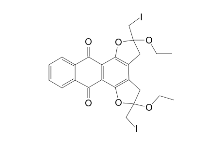 2,5-diethoxy-2,5-bisiodomethyl-2,3,4,5-tetrahydroanthra[1,2-b:4,3-b']difuran-7,12-dione