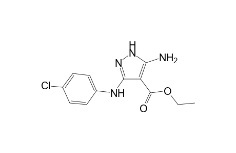 5-Amino-3-(4-chloroanilino)-1H-pyrazole-4-carboxylic acid ethyl ester
