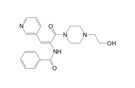 N-[(E)-1-[4-(2-hydroxyethyl)piperazine-1-carbonyl]-2-(3-pyridyl)vinyl]benzamide