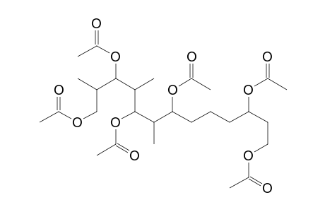 1,3,5,7,11,13-Tridecanehexol, 2,4,6-trimethyl-, hexaacetate