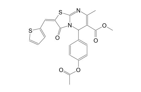methyl (2E)-5-[4-(acetyloxy)phenyl]-7-methyl-3-oxo-2-(2-thienylmethylene)-2,3-dihydro-5H-[1,3]thiazolo[3,2-a]pyrimidine-6-carboxylate