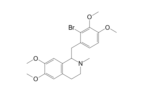 1-(2-bromo-3,4-dimethoxy-benzyl)-6,7-dimethoxy-2-methyl-3,4-dihydro-1H-isoquinoline