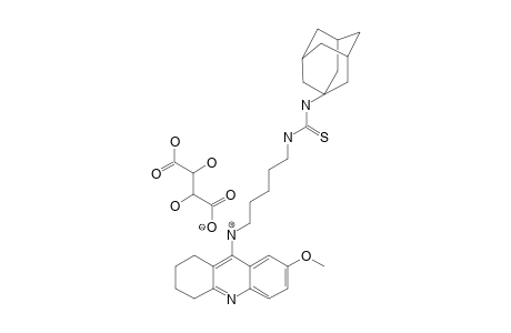 1-ADAMANTYL-3-[2-(7-METHOXY-1,2,3,4-TETRAHYDROACRIDIN-9-YL-AMINO)-PENTYL]-THIOUREA-2,3-DIHYDROXYSUCCINATE