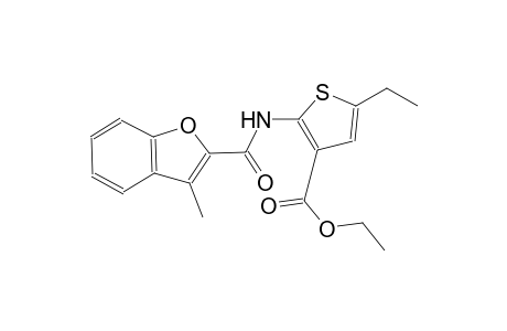 ethyl 5-ethyl-2-{[(3-methyl-1-benzofuran-2-yl)carbonyl]amino}-3-thiophenecarboxylate