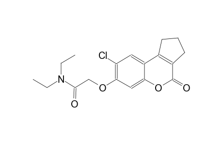 acetamide, 2-[(8-chloro-1,2,3,4-tetrahydro-4-oxocyclopenta[c][1]benzopyran-7-yl)oxy]-N,N-diethyl-