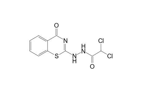 2,2-bis(chloranyl)-N'-(4-oxidanylidene-1,3-benzothiazin-2-yl)ethanehydrazide