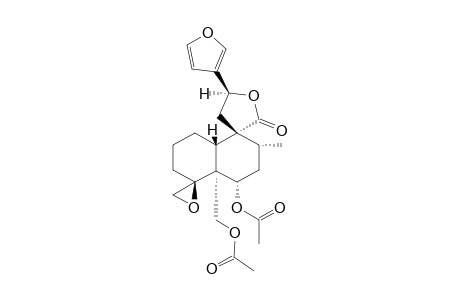 (12S)-6.alpha.,19-Diacetoxy-4.beta.,18;15,16-diepoxy-noecleroda-13(16),14-dien-20,12-olide