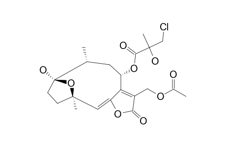 VERNOLIDE-C;8-ALPHA-(3-CHLORO-2-HYDROXY-2-METHYLPROPANOYLOXY)-HIRSUTINOLIDE-13-O-ACETATE