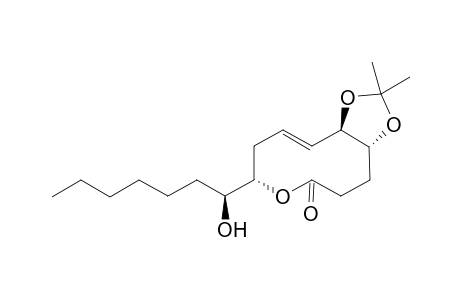 10-(1-Hydroxyheptyl)-5,6-(isopropylidenedioxy)-1-oxacyclodec-7(E)-en-2-one