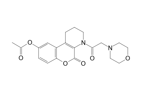 Acetic acid, 1-(2-morpholin-4-ylacetyl)-10-oxo-2,3,4,10-tetrahydro-1H-9-oxa-1-azaphenanthren-6-yl ester