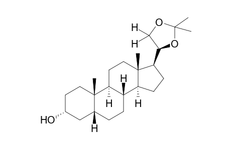 20β,21-(isopropylidenedioxy)-5β-pregnan-3α-ol