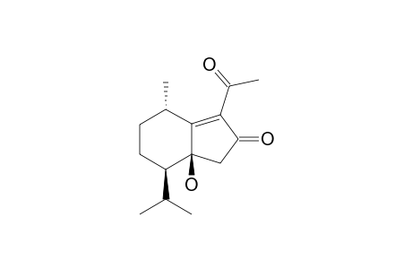 (-)-(5S,6R,9S)-2-Acetyl-5-hydroxy-6-isopropyl-9-methylbicyclo-[4.3.0]non-1-en-3-one