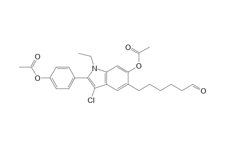 6-[6'-Acetoxy-2'-(p-acetoxyphenyl)-3-chloro-1-ethylindol-5'-yl]hexan-1-al