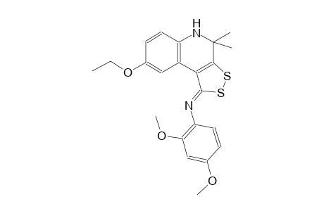 N-[(1Z)-8-ethoxy-4,4-dimethyl-4,5-dihydro-1H-[1,2]dithiolo[3,4-c]quinolin-1-ylidene]-2,4-dimethoxyaniline