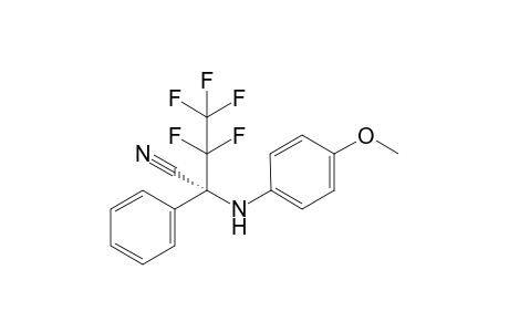 (R)-3,3,4,4,4-Pentafluoro-2-((4-methoxyphenyl)amino)-2-phenylbutanenitrile