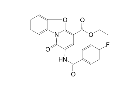 1H-Pyrido[2,1-b][1,3]benzoxazole-4-carboxylic acid, 2-[(4-fluorobenzoyl)amino]-1-oxo-, ethyl ester