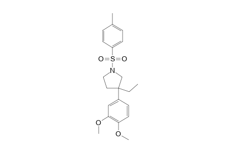 3-(3',4'-DIMETHOXY-PHENYL)-3-ETHYL-N-(PARA-TOLYL-SULFONYL)-PYRROLIDINE