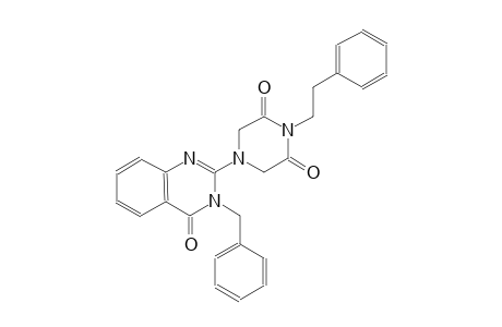 4-(3-benzyl-4-oxo-3,4-dihydro-2-quinazolinyl)-1-(2-phenylethyl)-2,6-piperazinedione