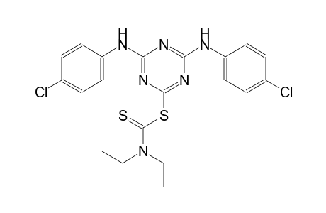 4,6-bis(4-chloroanilino)-1,3,5-triazin-2-yl diethyldithiocarbamate
