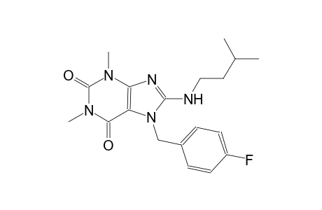 7-(4-fluorobenzyl)-8-(isopentylamino)-1,3-dimethyl-3,7-dihydro-1H-purine-2,6-dione