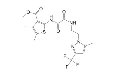 methyl 4,5-dimethyl-2-{[({2-[5-methyl-3-(trifluoromethyl)-1H-pyrazol-1-yl]ethyl}amino)(oxo)acetyl]amino}-3-thiophenecarboxylate