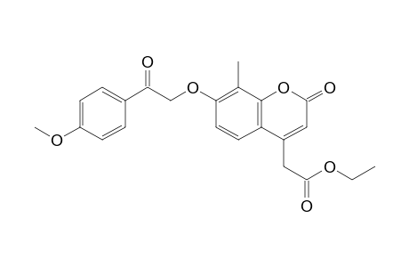 4-[(Ethoxycarbonyl)methyl]-7-[(p-methoxybenzoyl)methoxy]-8-methylcoumarin