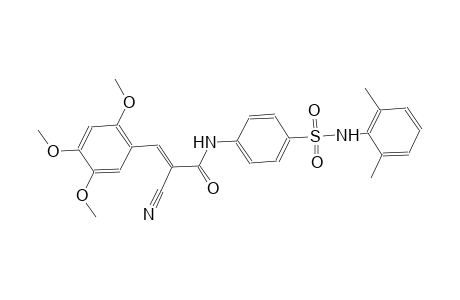(2E)-2-cyano-N-{4-[(2,6-dimethylanilino)sulfonyl]phenyl}-3-(2,4,5-trimethoxyphenyl)-2-propenamide