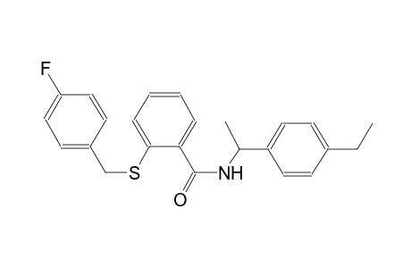 N-[1-(4-ethylphenyl)ethyl]-2-[(4-fluorobenzyl)thio]benzamide