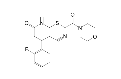 4-(2-fluorophenyl)-2-{[2-(4-morpholinyl)-2-oxoethyl]sulfanyl}-6-oxo-1,4,5,6-tetrahydro-3-pyridinecarbonitrile