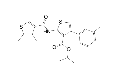 isopropyl 2-{[(4,5-dimethyl-3-thienyl)carbonyl]amino}-4-(3-methylphenyl)-3-thiophenecarboxylate