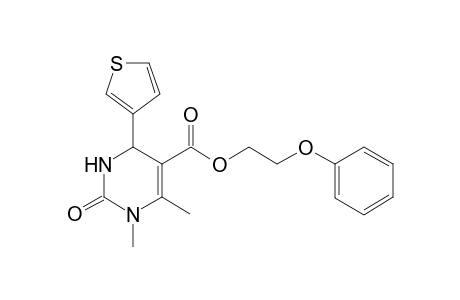 2-Phenoxyethyl 1,6-dimethyl-2-oxo-4-(3-thienyl)-1,2,3,4-tetrahydro-5-pyrimidinecarboxylate
