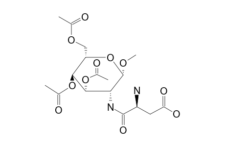 Methyl 3,4,6-tri-o-acetyl-N-(alpha-L-aspartyl)-beta-D-glucosaminide