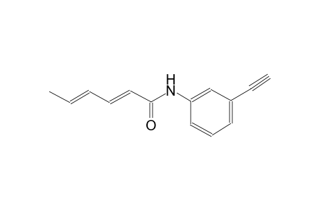 2,4-hexadienamide, N-(3-ethynylphenyl)-, (2E,4E)-