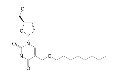 1-(2,3-DIDEOXY-ALPHA-D-GLYCERO-PENT-2-ENOFURANOSYL)-5-(OCTYLOXY-METHYL)-URACIL
