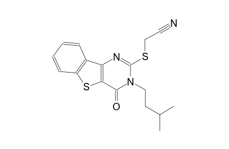 [(3-isopentyl-4-oxo-3,4-dihydro[1]benzothieno[3,2-d]pyrimidin-2-yl)sulfanyl]acetonitrile