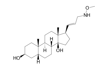 (3S,5R,8R,9S,10S,13R,14S,17R)-17-[(E)-3-(methoxyamino)prop-1-enyl]-10,13-dimethyl-1,2,3,4,5,6,7,8,9,11,12,15,16,17-tetradecahydrocyclopenta[a]phenanthrene-3,14-diol